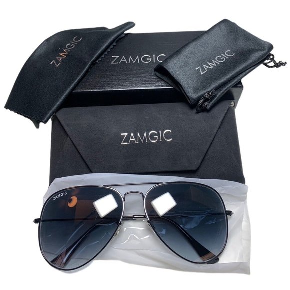 Other - Military Aviator UV400 Protection Sunglasses with Case